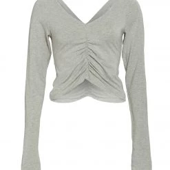 CLOTHING Free People Courtside Long Sleeve Top Grey 9 CLOTHING Free People Courtside Long Sleeve Top Grey