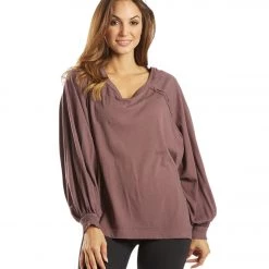 Free People She's Everything Long Sleeve Top Violet Umber