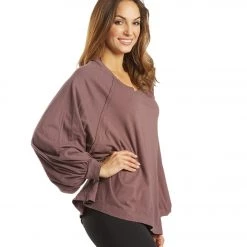 Free People She's Everything Long Sleeve Top Violet Umber