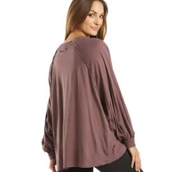Free People She's Everything Long Sleeve Top Violet Umber