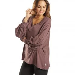Free People She's Everything Long Sleeve Top Violet Umber
