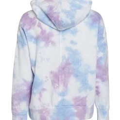 Free People Work It Out Tie Dye Hoodie Purple Combo CLOTHING