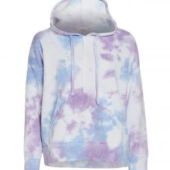 Free People Work It Out Tie Dye Hoodie Purple Combo CLOTHING