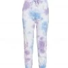 Free People Work It Out Tie Dye Joggers Purple Combo CLOTHING