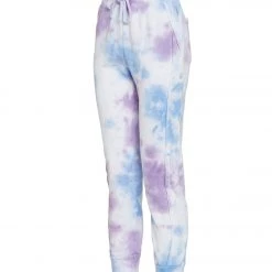 Free People Work It Out Tie Dye Joggers Purple Combo CLOTHING