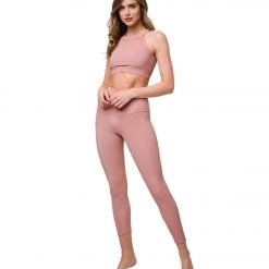 CLOTHING Onzie Ribbed Sweetheart 7/8 Yoga Leggings Fawn Rib