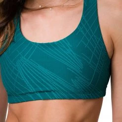 Yoga Sports Bras Onzie Mudra Yoga Sports Bra Teal Selenite