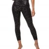 Onzie Printed Foil 7/8 Yoga Leggings Regal Animal