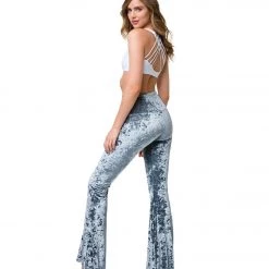 Onzie Bell Flare Yoga Pants Steel Velvet