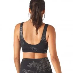 Glyder Splendid Yoga Sports Bra Black/Silver Lace Gloss