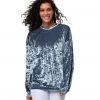 Onzie Velvet Boyfriend Sweatshirt Steel Velvet