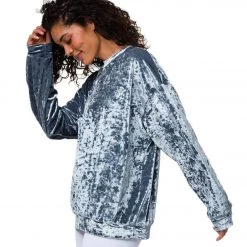 Onzie Velvet Boyfriend Sweatshirt Steel Velvet