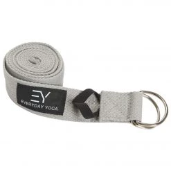 YOGA MATS & PROPS Everyday Yoga 6 Foot Yoga Strap D-Ring Slate