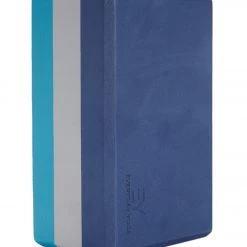 Everyday Yoga 4 Inch Tri Color Foam Yoga Block Navy/Slate/Peacock