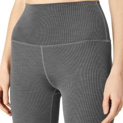 Beyond Yoga Heather Rib High Waisted 7/8 Yoga Leggings Smoke Gray Heather