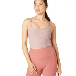 Beyond Yoga Spacedye Slim Racerback Cropped Tank Chai NEW ARRIVALS