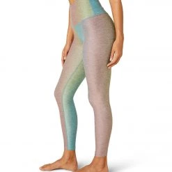 NEW ARRIVALS Beyond Yoga Spacedye Printed Caught In The Midi Yoga Leggings Silver Mist Granite Leopard