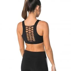 925Fit Gimme A Ring Yoga Sports Bra Black