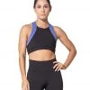 925Fit Zip Line Yoga Sports Bra Black CLOTHING