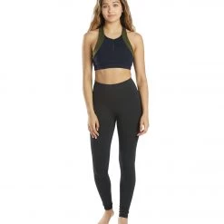 CLOTHING 925Fit Zip Line Yoga Sports Bra Navy