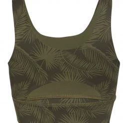DYI Elevate Printed Yoga Sports Bra Stem Swirl Moss