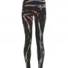Hard Tail High Waisted Cotton Ankle Yoga Leggings Berry Black Tie Dye