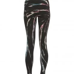 Hard Tail High Waisted Cotton Ankle Yoga Leggings Berry Black Tie Dye