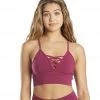 CLOTHING Hard Tail Lattice Yoga Bra Top Boysenberry