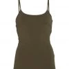 CLOTHING Hard Tail Scoop Back Yoga Tank Olive