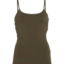 CLOTHING Hard Tail Scoop Back Yoga Tank Olive