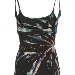 CLOTHING Hard Tail Scoop Back Yoga Tank Berry Black Tie Dye