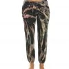 Hard Tail Flat Waist Cozy Joggers Berry Black Tie Dye