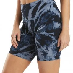 Hard Tail Flat Waist Biker Shorts Dark Blue