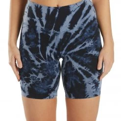 Hard Tail Flat Waist Biker Shorts Dark Blue