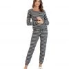 CLOTHING NYTT Cookie Pullover Grey/White Stripe