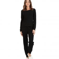 NYTT Pointelle Pebble Sweatpants Black Pointelle CLOTHING 9 NYTT Pointelle Pebble Sweatpants Black Pointelle CLOTHING