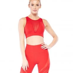 Electric Yoga We Just Mesh Yoga Bra Red