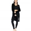 Electric Yoga Ribbed Slitted Cardigan