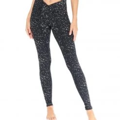 Electric Yoga Maddox Speckle Yoga Leggings Black CLOTHING
