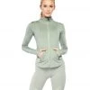 Electric Yoga Let's Mesh Zip-Up Jacket Mint CLOTHING