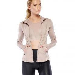 Electric Yoga Let's Mesh Zip-Up Jacket Nude CLOTHING