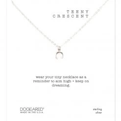 ACCESSORIES Dogeared Teeny Crescent Necklace Silver