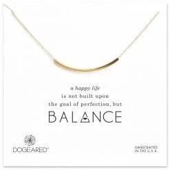 ACCESSORIES Dogeared Balance Tube Necklace Gold