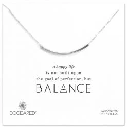 Dogeared Balance Tube Necklace Silver ACCESSORIES