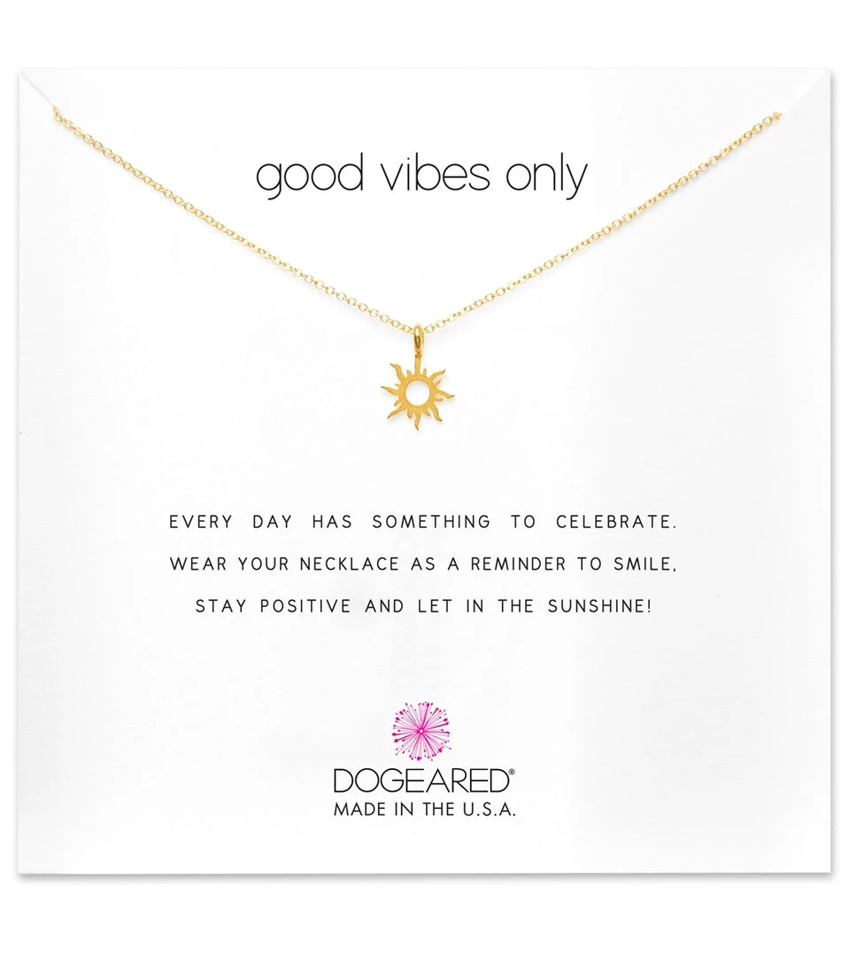 Dogeared Good Vibes Only Radiant Sun Necklace Gold ACCESSORIES 7 Dogeared Good Vibes Only Radiant Sun Necklace Gold ACCESSORIES