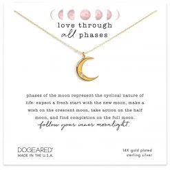 ACCESSORIES Dogeared Love Through All Phases Necklace Gold
