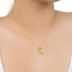 ACCESSORIES Dogeared Love Through All Phases Necklace Gold
