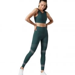 Lilybod Piper Long Yoga Leggings Smoke Green CLOTHING 10 Lilybod Piper Long Yoga Leggings Smoke Green CLOTHING