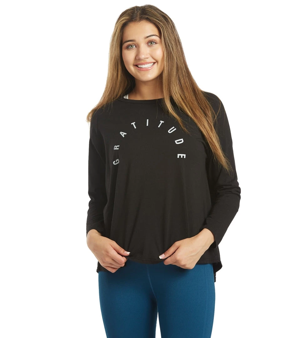 Good HYOUman Maxie Gratitude Arch Long Sleeve Blacksand CLOTHING 3 Good HYOUman Maxie Gratitude Arch Long Sleeve Blacksand CLOTHING