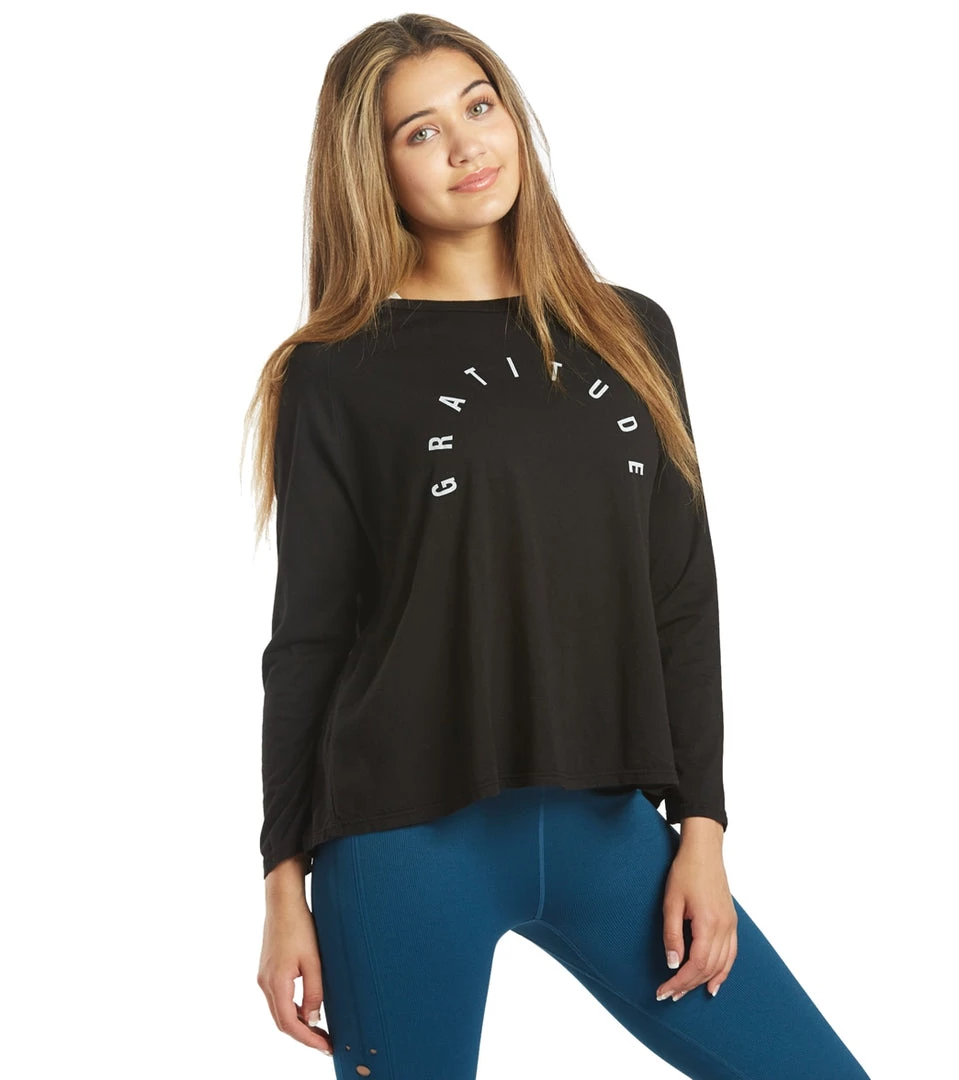 Good HYOUman Maxie Gratitude Arch Long Sleeve Blacksand CLOTHING 4 Good HYOUman Maxie Gratitude Arch Long Sleeve Blacksand CLOTHING